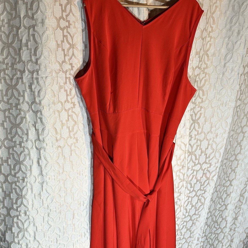 Lane Bryant Dress Plus Womens  24 Orange Solid Career Sheath